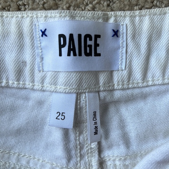 Paige White Denim Mid-rise Shorts - Picture 3 of 3